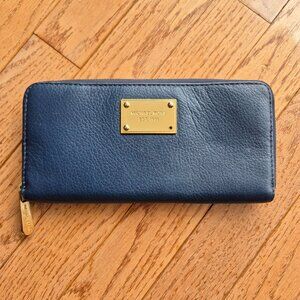 Michael Kors Navy Jetset Zip Around Wallet